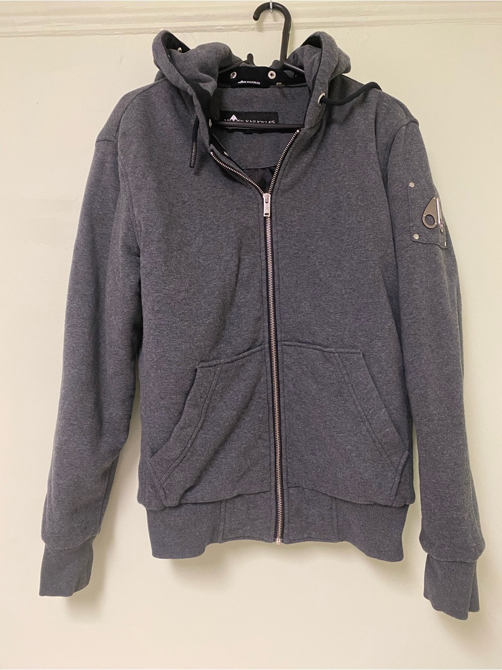 Moose Knuckles Kids Charcoal Gray Zip Hoodie